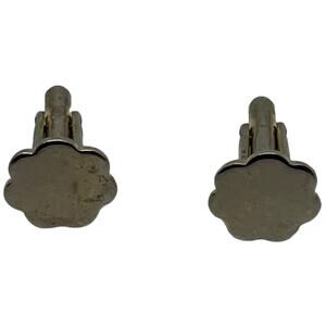 Vintage Cloud/Flower Shaped Silver Tone Cufflinks